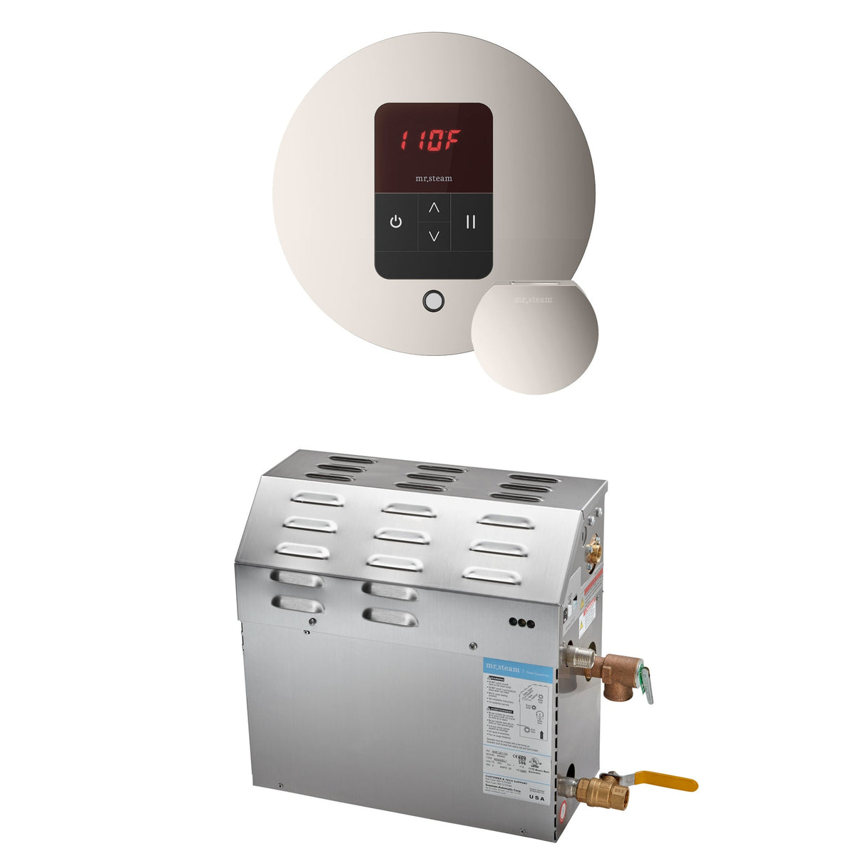 Mr. Steam MS Steam Shower Generator Package with Round iTempo Control