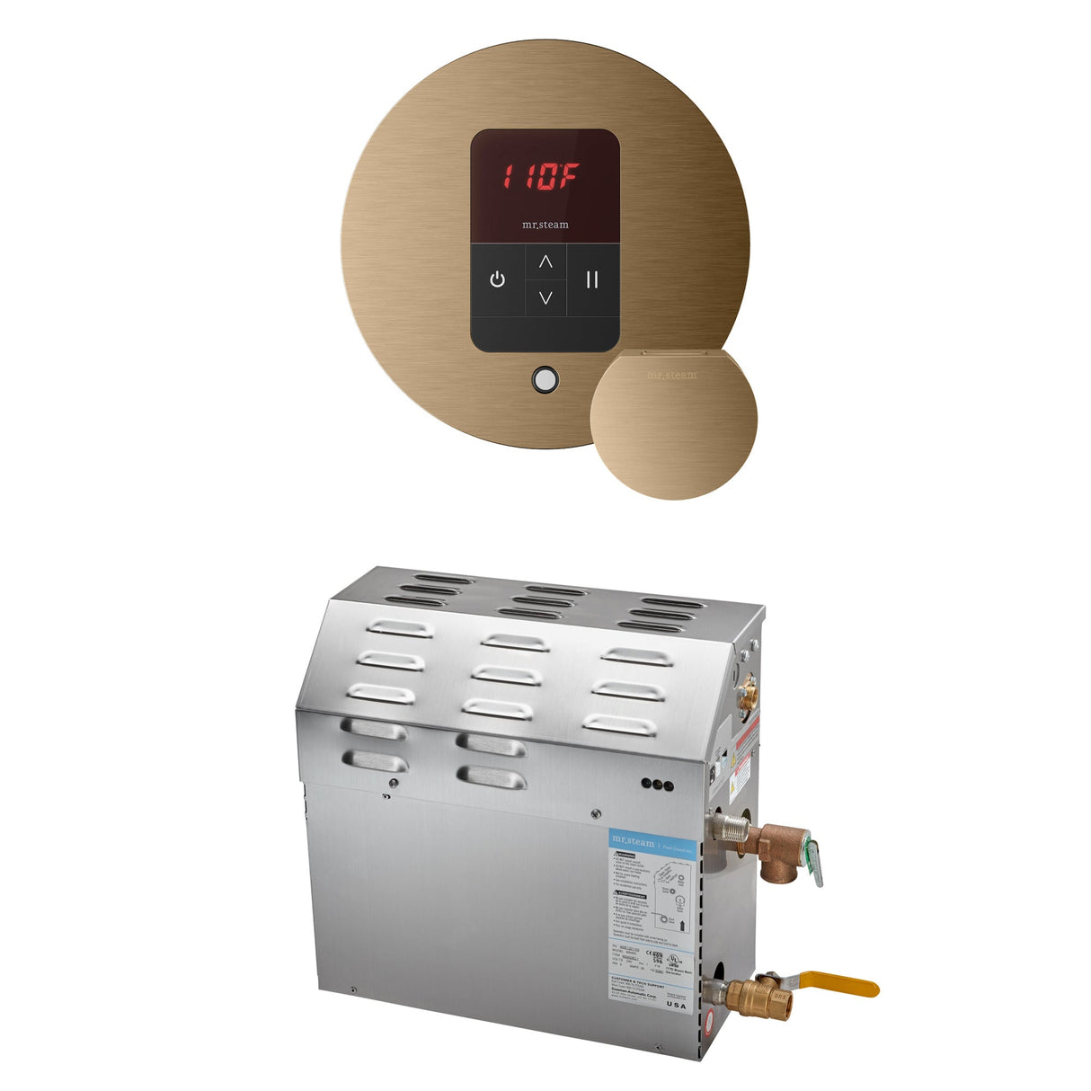 Mr. Steam MS Steam Shower Generator Package with Round iTempo Control