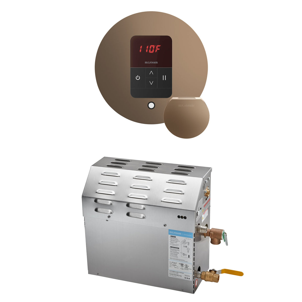 Mr. Steam MS Steam Shower Generator Package with Round iTempo Control
