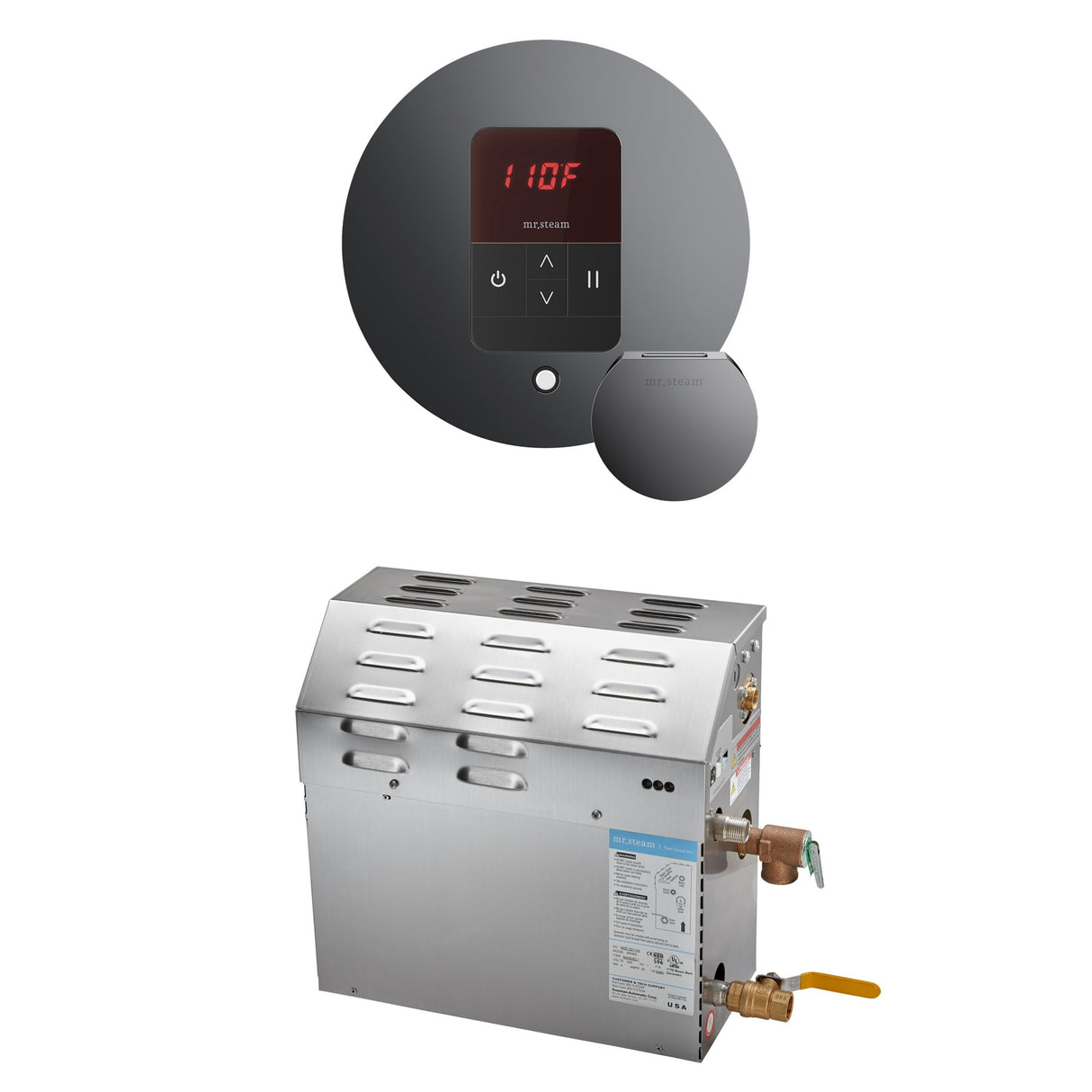 Mr. Steam MS Steam Shower Generator Package with Round iTempo Control