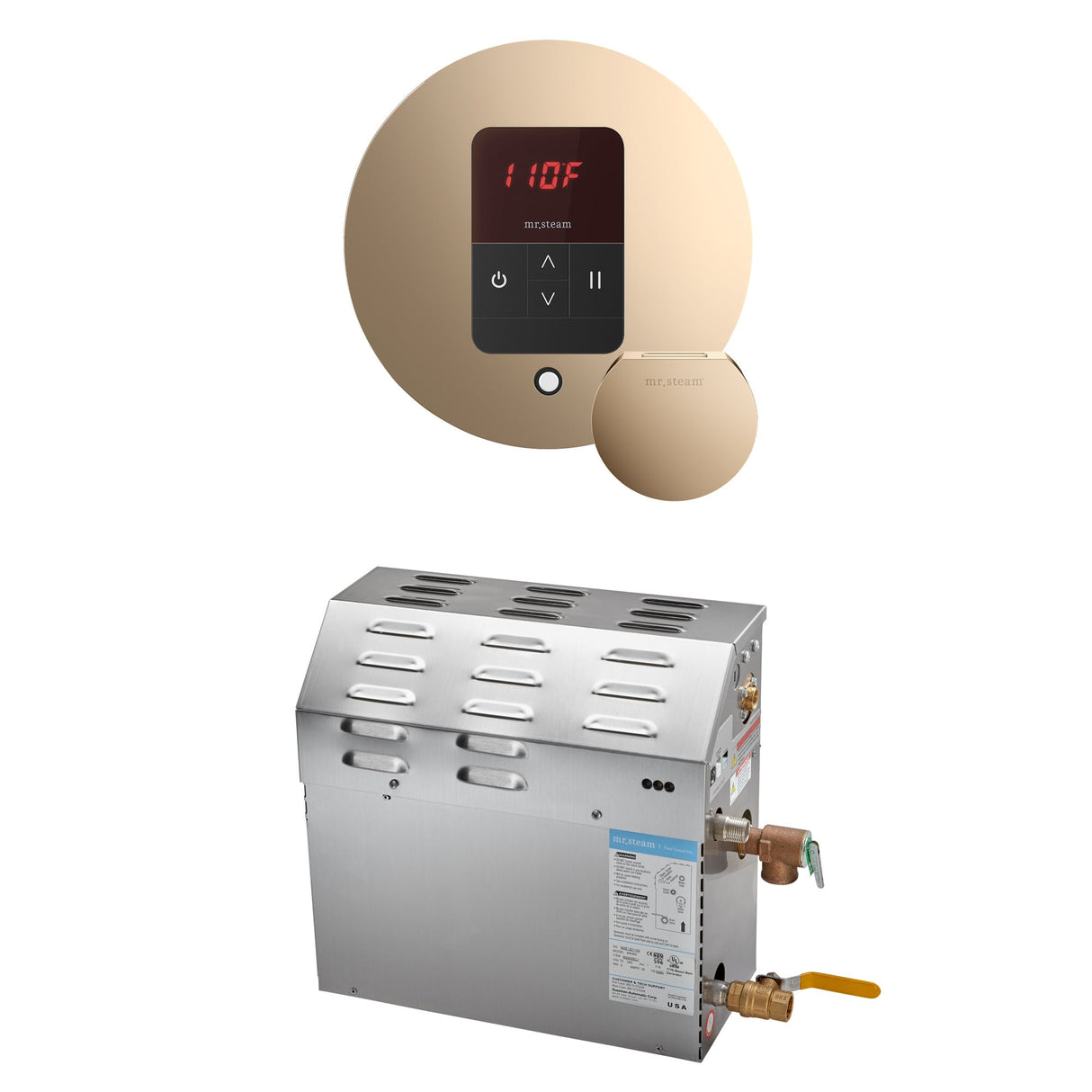 Mr. Steam MS Steam Shower Generator Package with Round iTempo Control