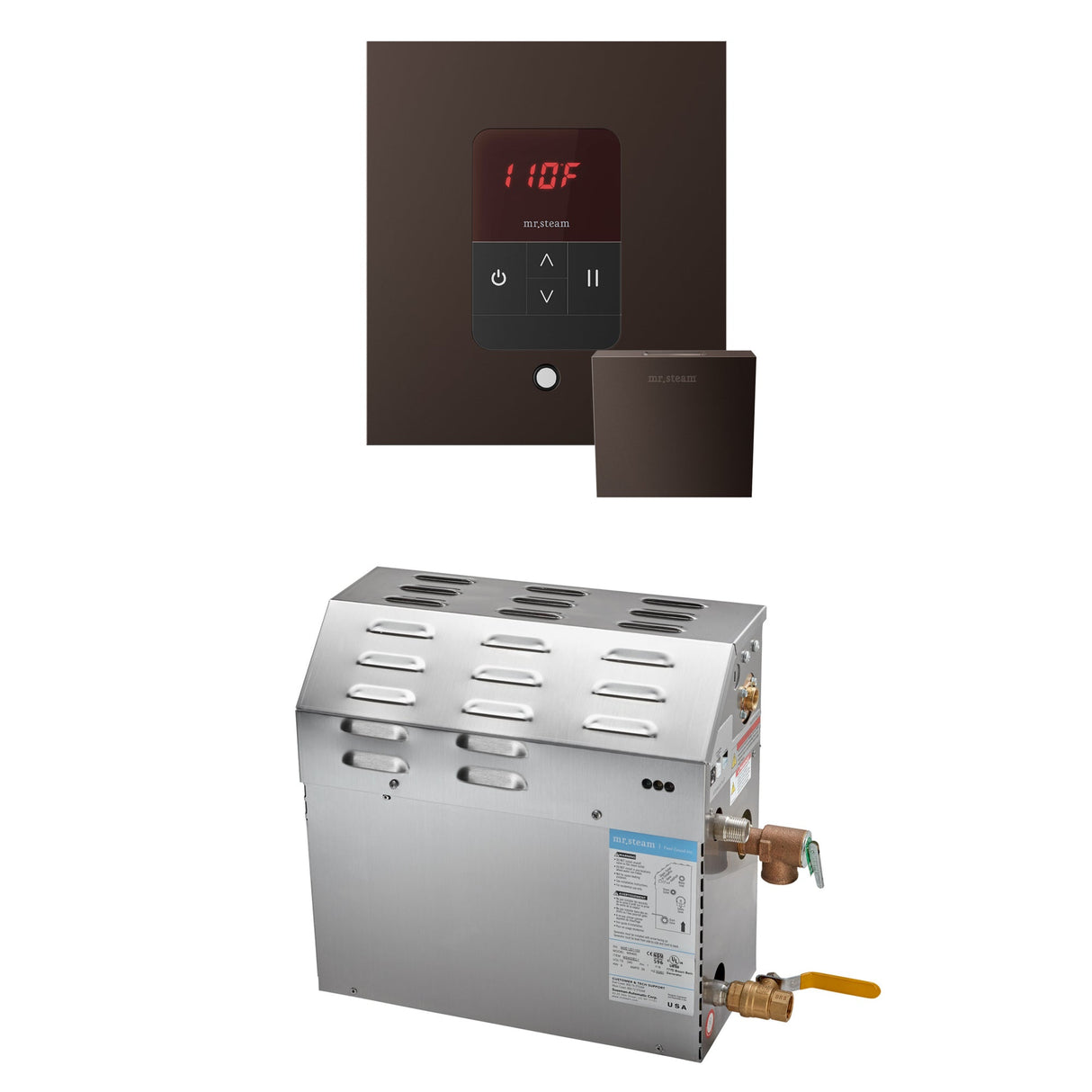 Mr. Steam MSSUPER Steam Shower Generator Package with Square iTempo Control