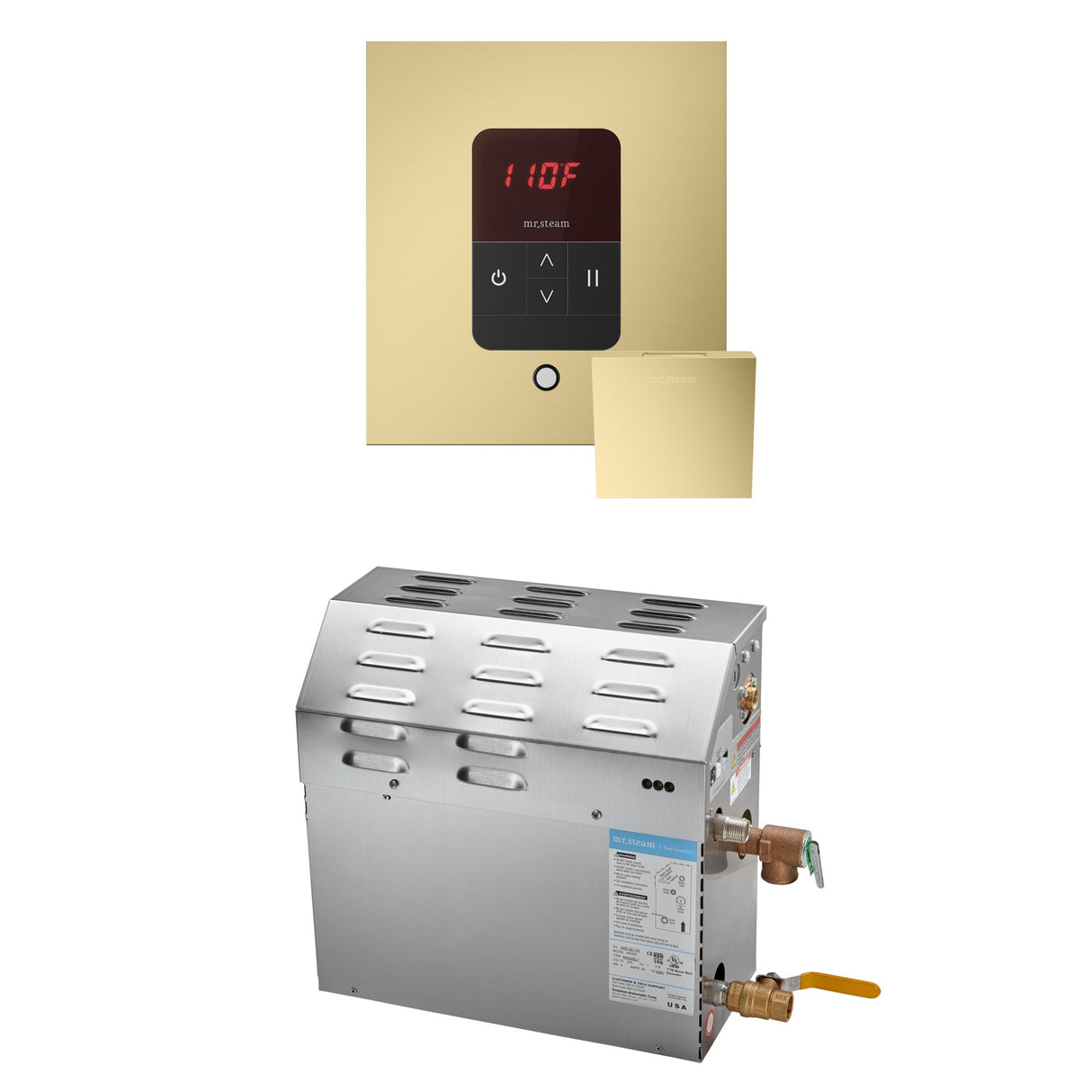 Mr. Steam MSSUPER Steam Shower Generator Package with Square iTempo Control