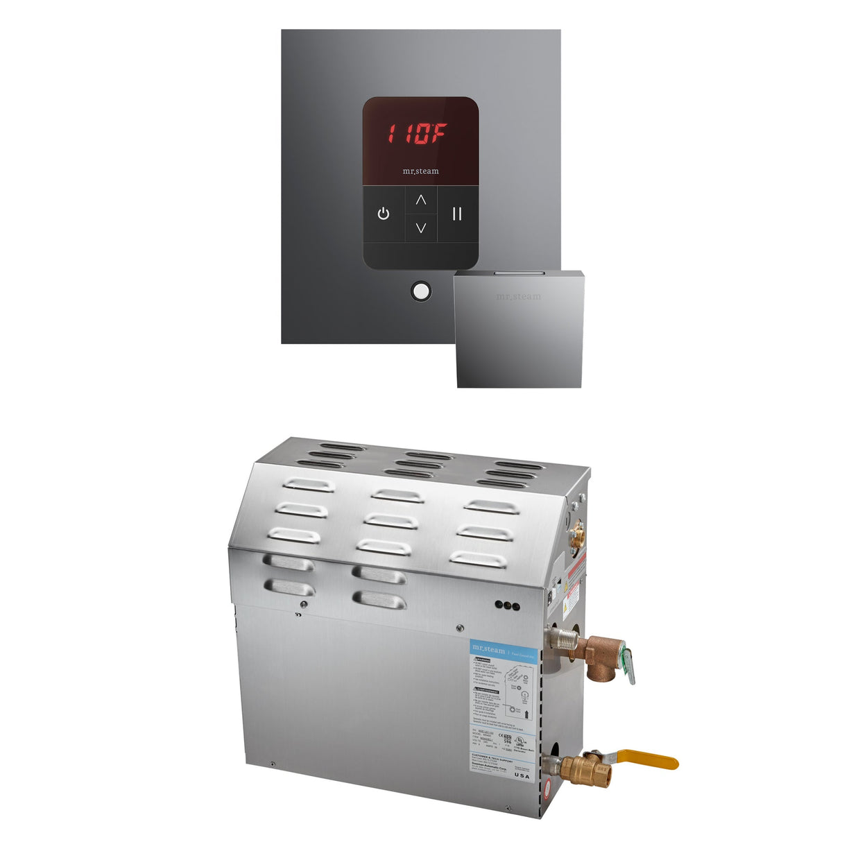 Mr. Steam MSSUPER Steam Shower Generator Package with Square iTempo Control