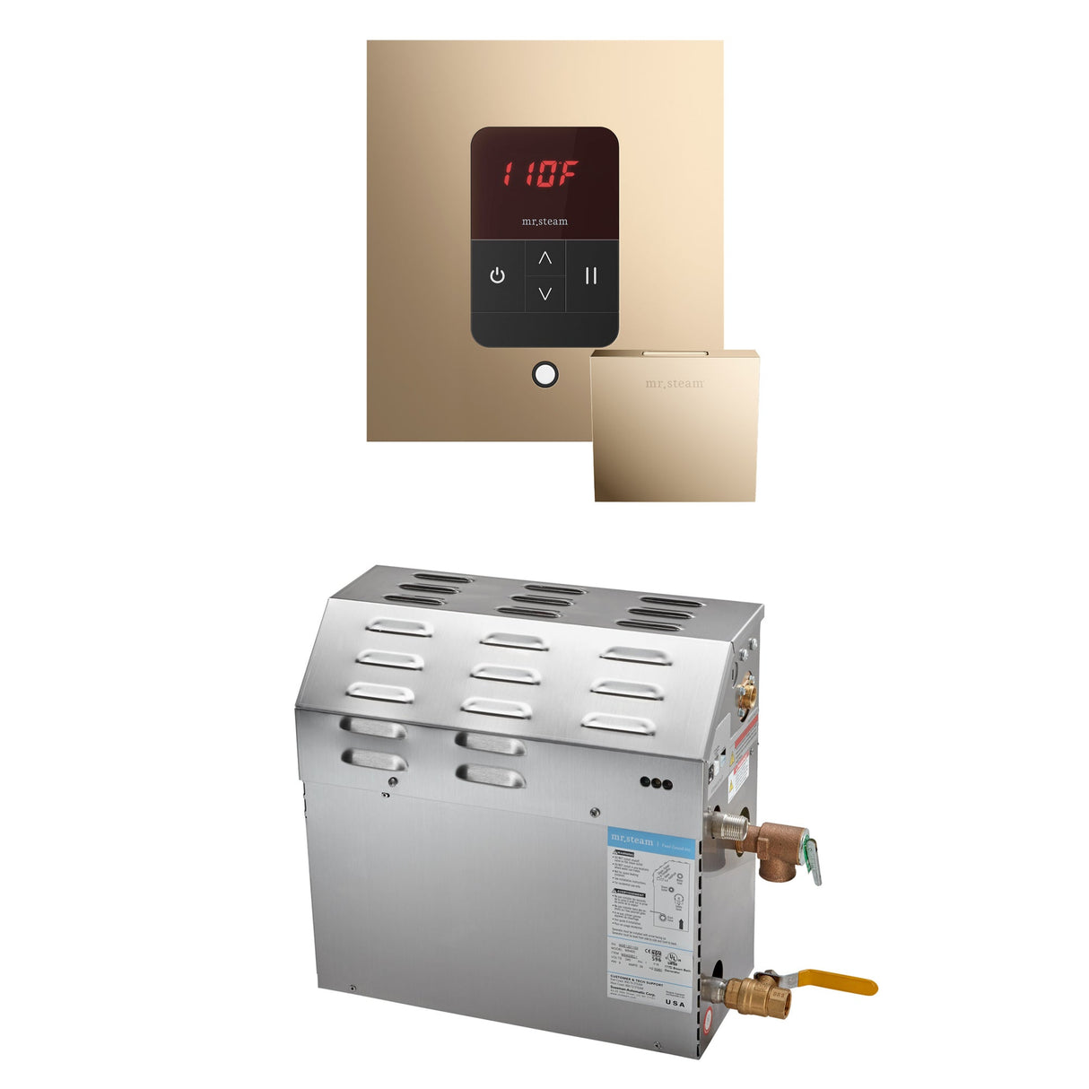 Mr. Steam MS Steam Shower Generator Package with Square iTempo Control