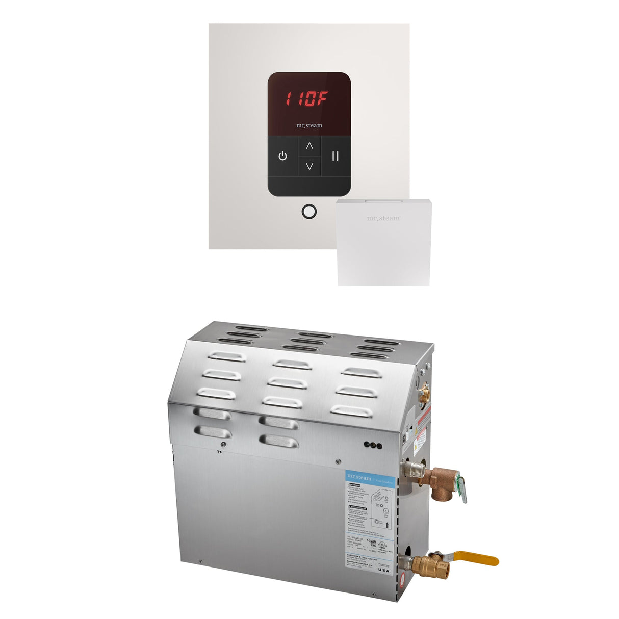 Mr. Steam MSSUPER Steam Shower Generator Package with Square iTempo Control