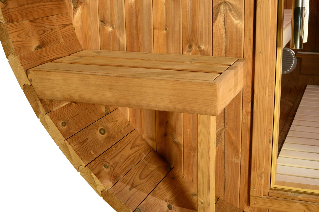 ThermaSol Evander Outdoor Canopy Barrel Sauna