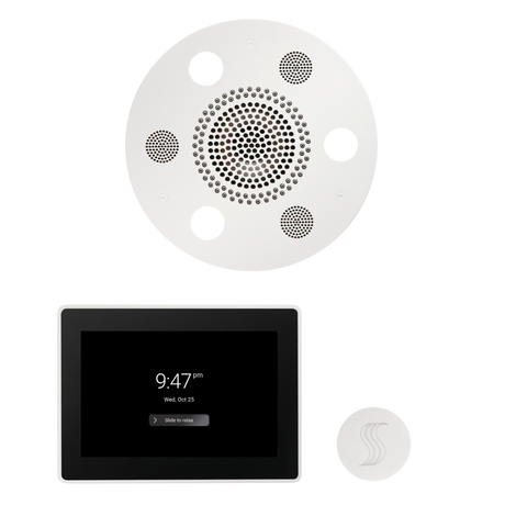 ThermaSol WSTP15R Wellness Steam Package - Serenity Advanced Round Rainhead + ThermaTouch2 15" Control + SteamVection Round Steam Head