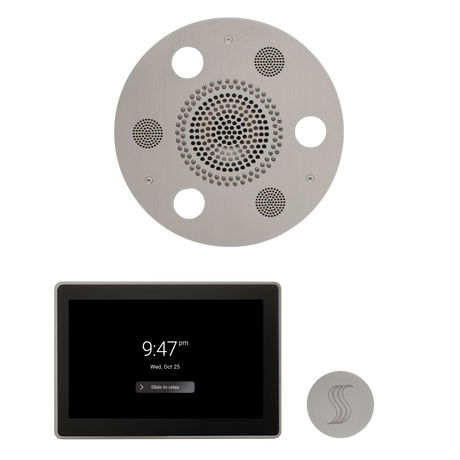 ThermaSol WSTP15R Wellness Steam Package - Serenity Advanced Round Rainhead + ThermaTouch2 15" Control + SteamVection Round Steam Head