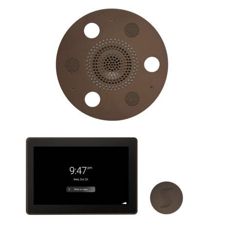 ThermaSol WSTP15R Wellness Steam Package - Serenity Advanced Round Rainhead + ThermaTouch2 15" Control + SteamVection Round Steam Head