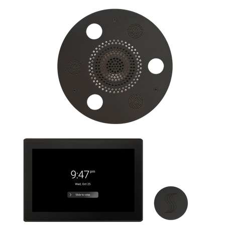 ThermaSol WSTP15R Wellness Steam Package - Serenity Advanced Round Rainhead + ThermaTouch2 15" Control + SteamVection Round Steam Head