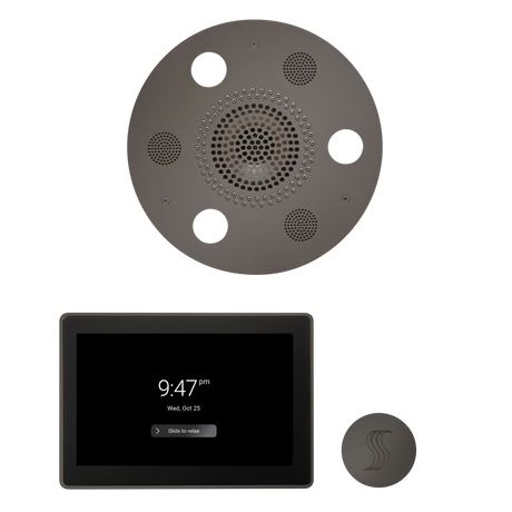 ThermaSol WSTP15R Wellness Steam Package - Serenity Advanced Round Rainhead + ThermaTouch2 15" Control + SteamVection Round Steam Head