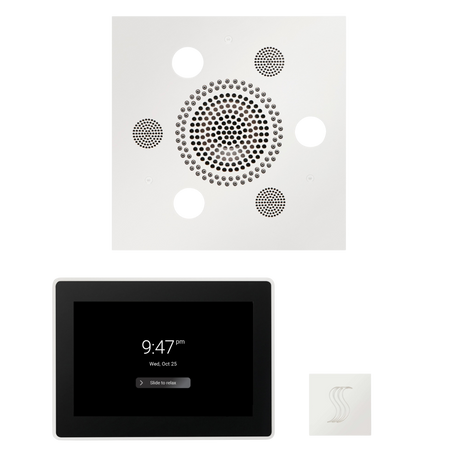 ThermaSol WSTP15S Wellness Steam Package - Serenity Advanced Square Rainhead + ThermaTouch2 15" Control + SteamVection Square Steam Head