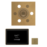 ThermaSol WSTP15S Wellness Steam Package - Serenity Advanced Square Rainhead + ThermaTouch2 15" Control + SteamVection Square Steam Head