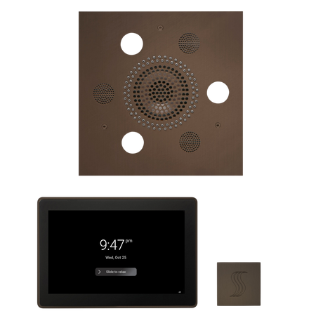 ThermaSol WSTP15S Wellness Steam Package - Serenity Advanced Square Rainhead + ThermaTouch2 15" Control + SteamVection Square Steam Head