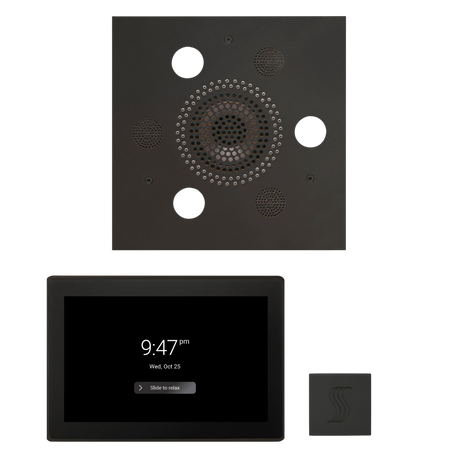 ThermaSol WSTP15S Wellness Steam Package - Serenity Advanced Square Rainhead + ThermaTouch2 15" Control + SteamVection Square Steam Head