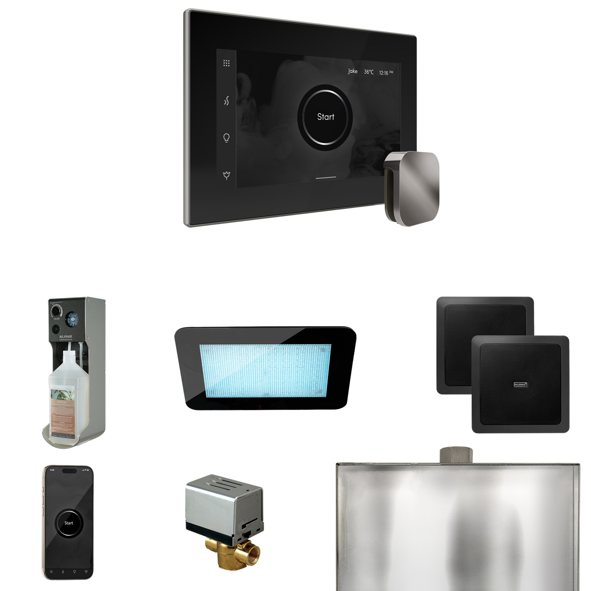 Mr. Steam XDream Steam Shower Control Package with iSteamX Control and Steamhead