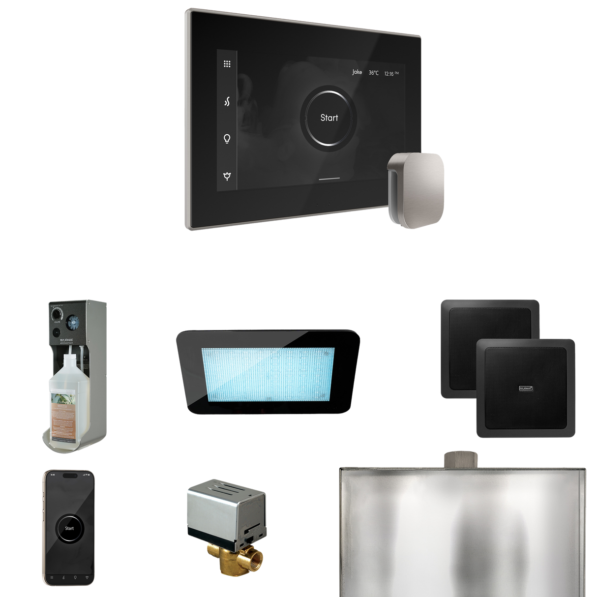 Mr. Steam XDream Steam Shower Control Package with iSteamX Control and Steamhead