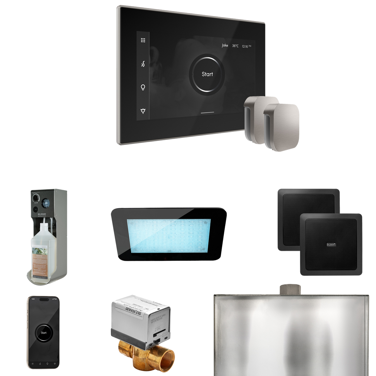 Mr. Steam XDream Max Steam Shower Control Package with iSteamX Control and Steamhead