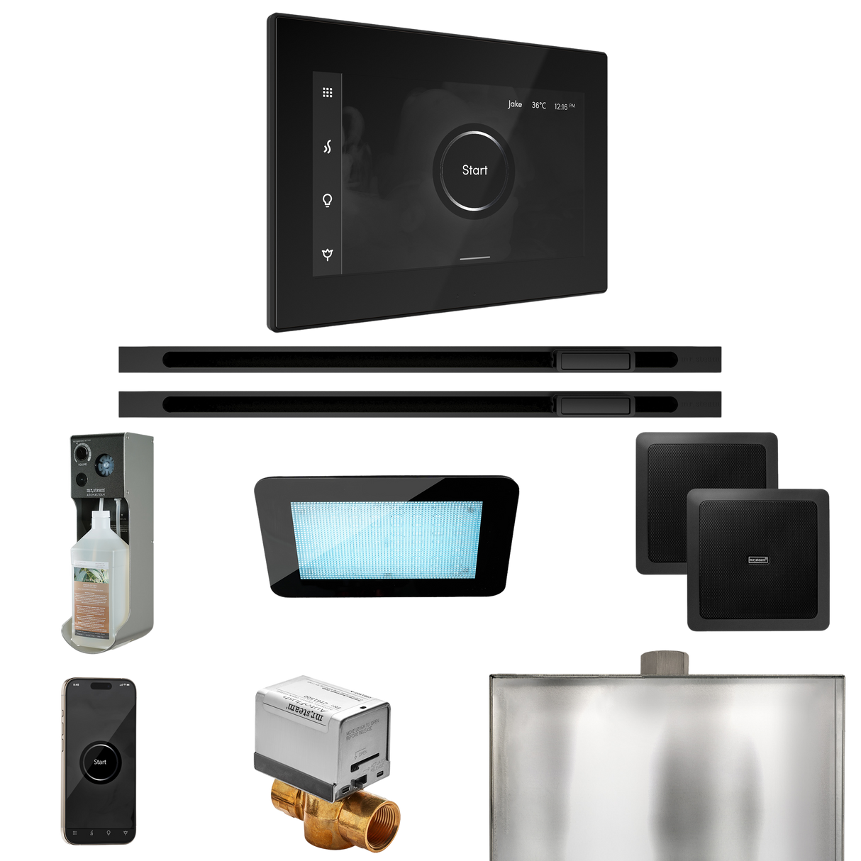 Mr. Steam XDream Max Steam Shower Control Package with iSteamX Control and Linear Steamhead