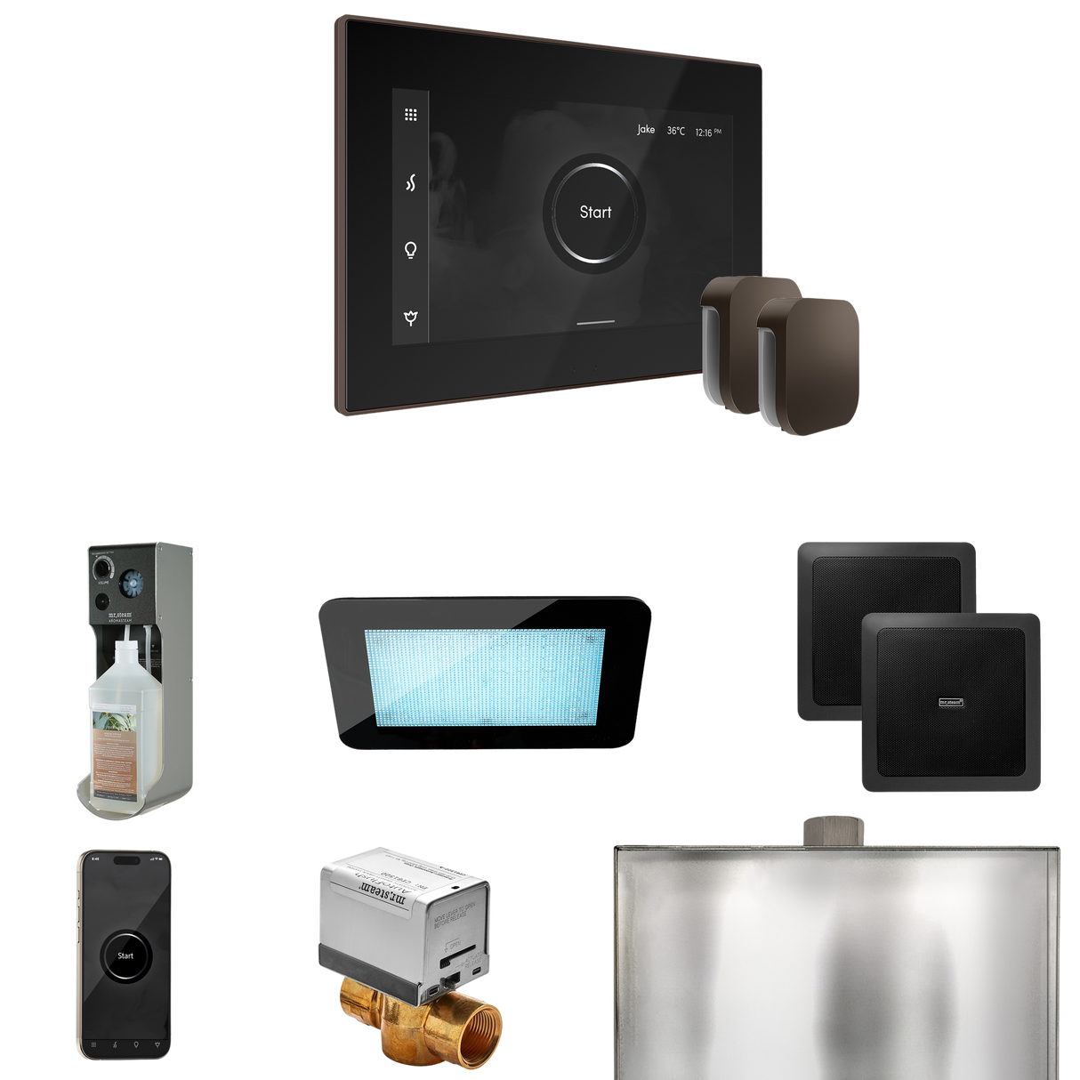 Mr. Steam XDream Max Steam Shower Control Package with iSteamX Control and Steamhead