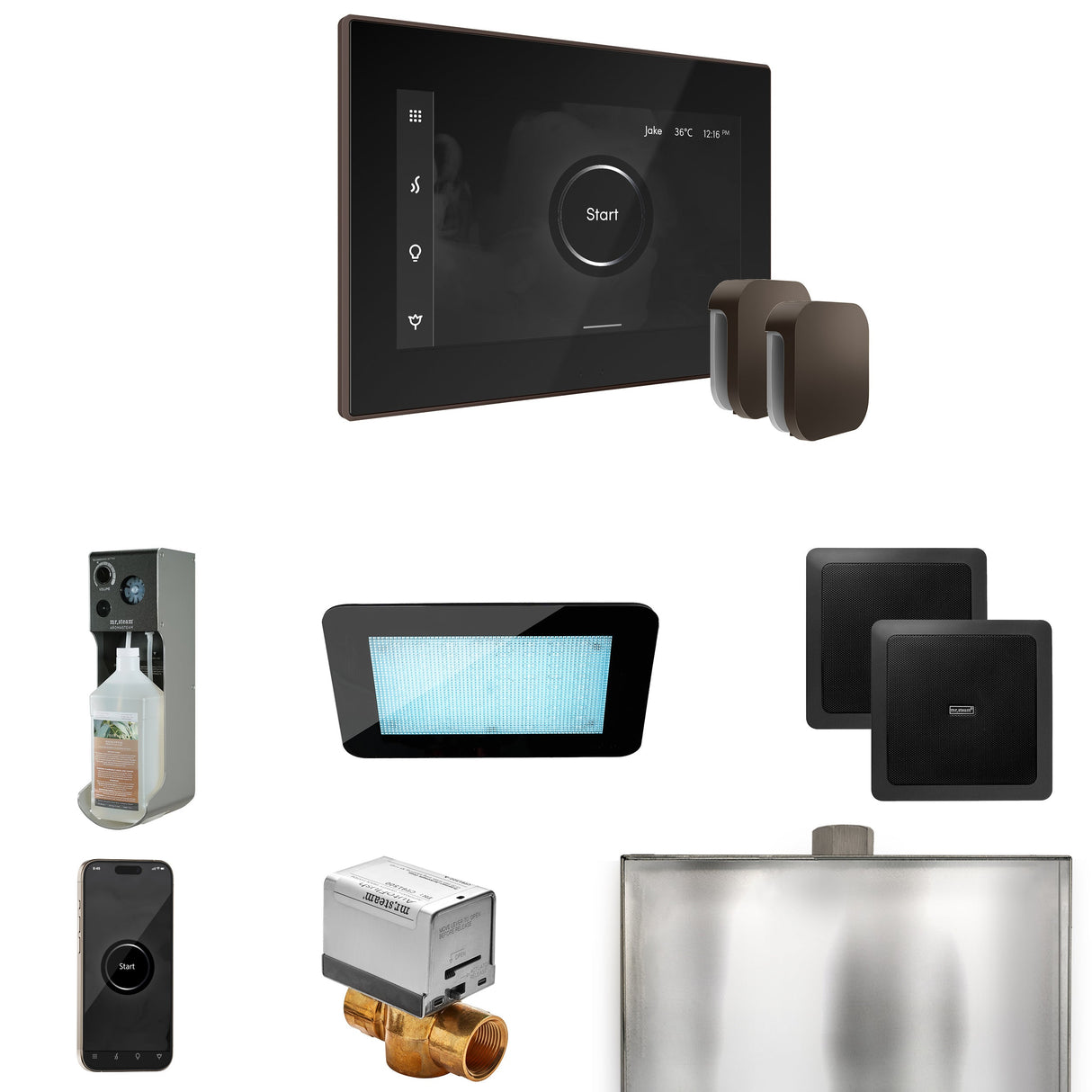Mr. Steam XDream Max Steam Shower Control Package with iSteamX Control and Steamhead