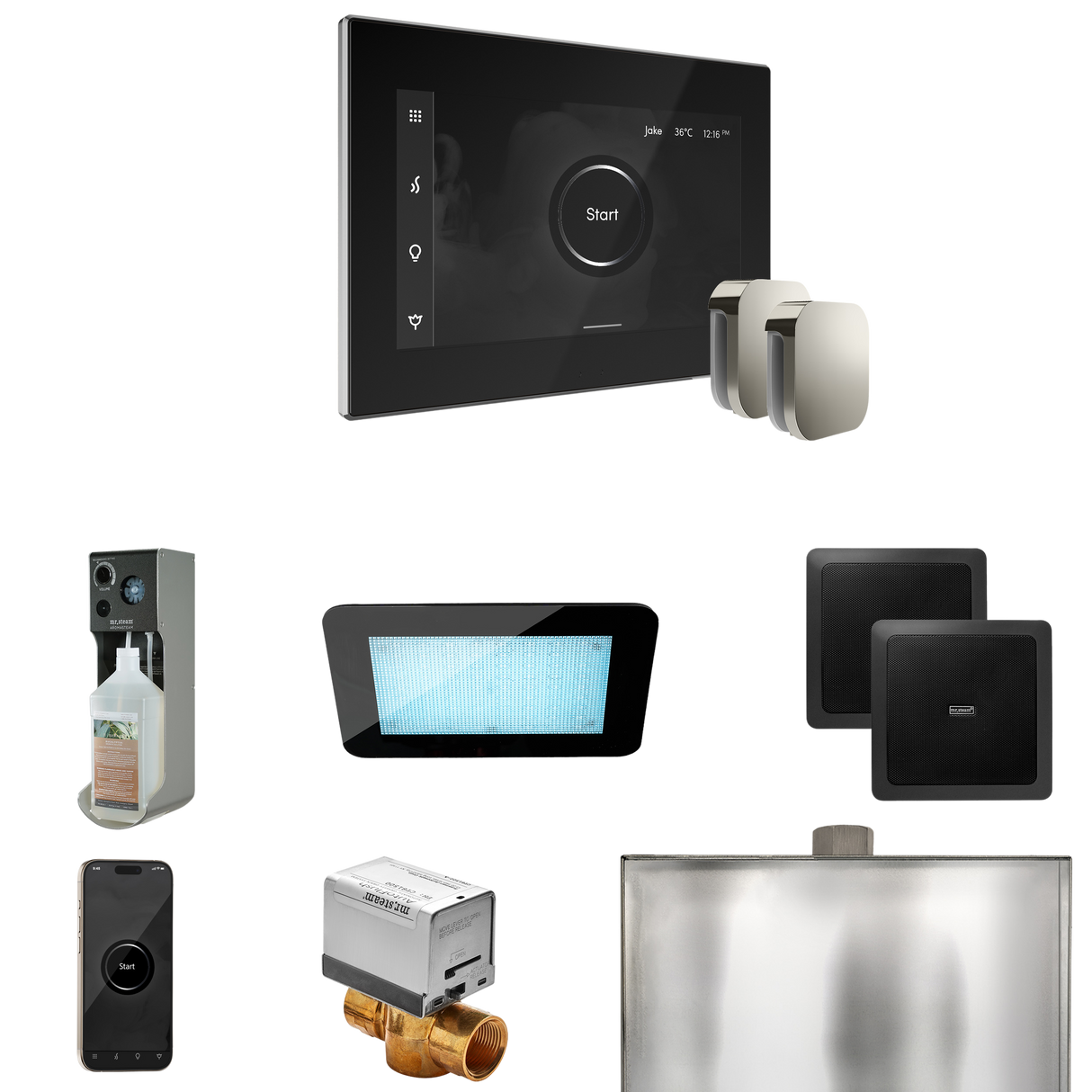 Mr. Steam XDream Max Steam Shower Control Package with iSteamX Control and Steamhead
