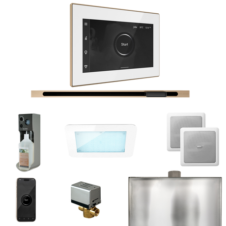 Mr. Steam XDream Steam Shower Control Package with iSteamX Control and Linear Steamhead