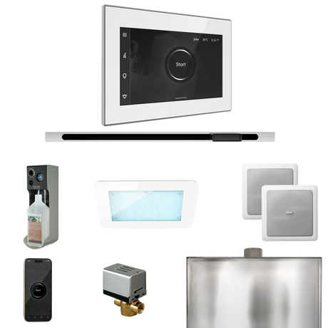 Mr. Steam XDream Steam Shower Control Package with iSteamX Control and Linear Steamhead