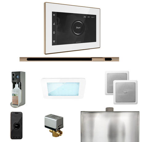 Mr. Steam XDream Steam Shower Control Package with iSteamX Control and Linear Steamhead
