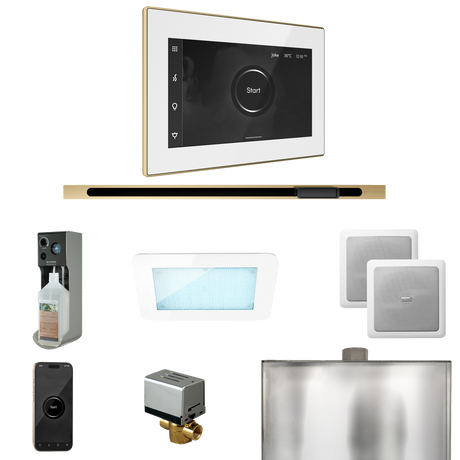 Mr. Steam XDream Steam Shower Control Package with iSteamX Control and Linear Steamhead