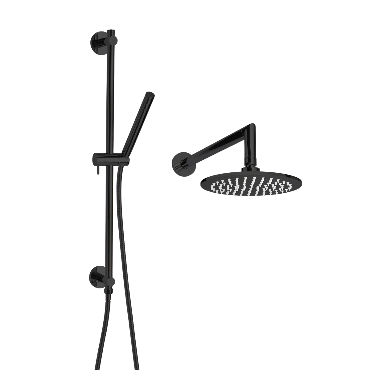ThermaSol 15-CSPRD Essential Shower Fixture Package - Rain Canopy + Shower Arm + Hand Shower + Shower Rail + Shower Hose