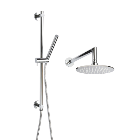 ThermaSol 15-CSPRD Essential Shower Fixture Package - Rain Canopy + Shower Arm + Hand Shower + Shower Rail + Shower Hose