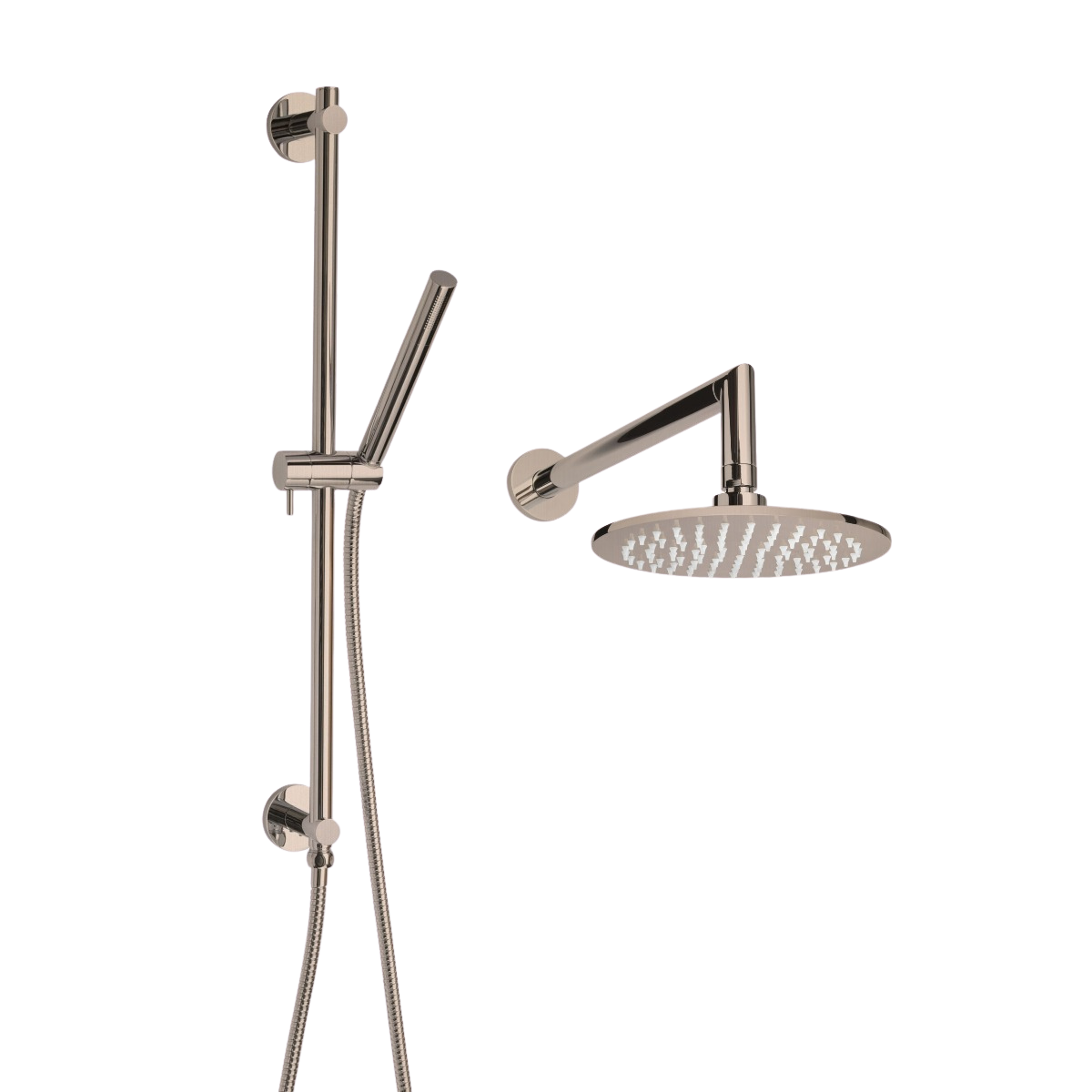 ThermaSol 15-CSPRD Essential Shower Fixture Package - Rain Canopy + Shower Arm + Hand Shower + Shower Rail + Shower Hose
