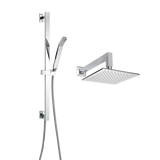 ThermaSol 15-CSPSQ Essential Shower Fixture Package - Rain Canopy + Shower Arm + Hand Shower + Shower Rail + Shower Hose