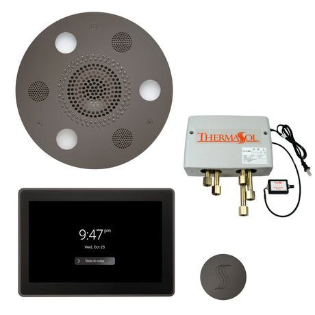 ThermaSol TWP15UR Total Wellness Package - Serenity Advanced Round Rainhead + ThermaTouch2 15" Control + Digital Shower Valve + SteamVection Round Steam Head