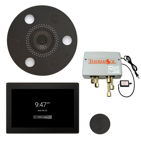 ThermaSol TWP15UR Total Wellness Package - Serenity Advanced Round Rainhead + ThermaTouch2 15" Control + Digital Shower Valve + SteamVection Round Steam Head