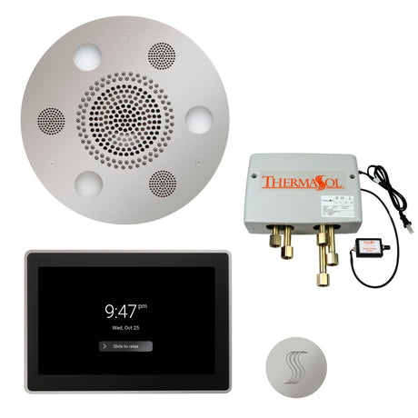 ThermaSol TWP15UR Total Wellness Package - Serenity Advanced Round Rainhead + ThermaTouch2 15" Control + Digital Shower Valve + SteamVection Round Steam Head