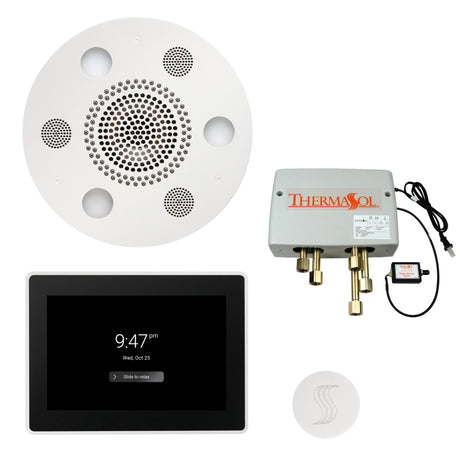 ThermaSol TWP15UR Total Wellness Package - Serenity Advanced Round Rainhead + ThermaTouch2 15" Control + Digital Shower Valve + SteamVection Round Steam Head
