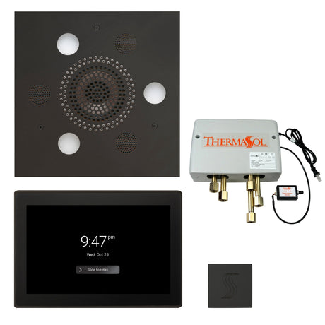 ThermaSol TWP15US Total Wellness Package - Serenity Advanced Square Rainhead + ThermaTouch2 15" Control + Digital Shower Valve + SteamVection Square Steam Head
