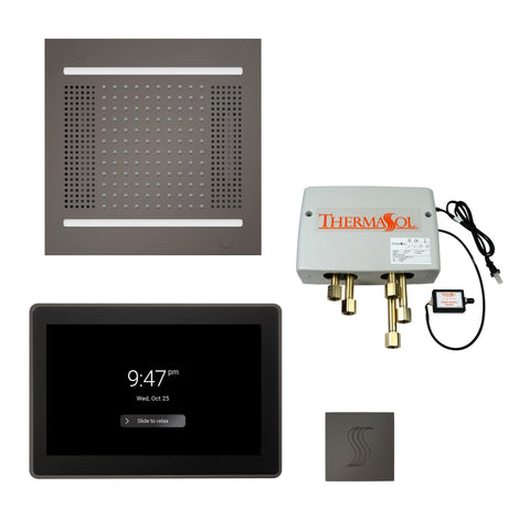 ThermaSol TWPH1415US Total Wellness Package - HydroVive 14 Rainhead + ThermaTouch2 15" Control + Digital Shower Valve + SteamVection Square Steam Head