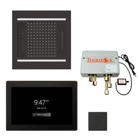 ThermaSol TWPH1415US Total Wellness Package - HydroVive 14 Rainhead + ThermaTouch2 15" Control + Digital Shower Valve + SteamVection Square Steam Head
