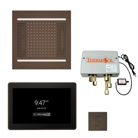 ThermaSol TWPH1415US Total Wellness Package - HydroVive 14 Rainhead + ThermaTouch2 15" Control + Digital Shower Valve + SteamVection Square Steam Head