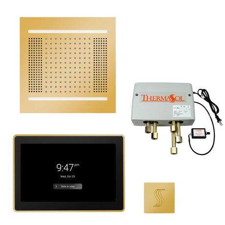 ThermaSol TWPH1415US Total Wellness Package - HydroVive 14 Rainhead + ThermaTouch2 15" Control + Digital Shower Valve + SteamVection Square Steam Head