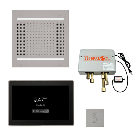 ThermaSol TWPH1415US Total Wellness Package - HydroVive 14 Rainhead + ThermaTouch2 15" Control + Digital Shower Valve + SteamVection Square Steam Head