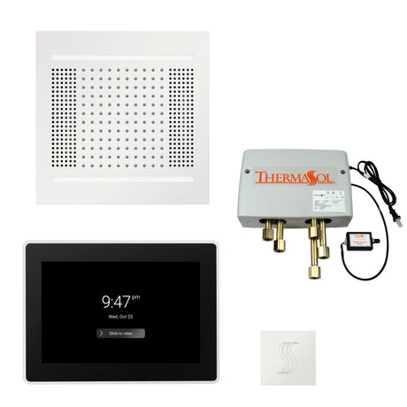 ThermaSol TWPH1415US Total Wellness Package - HydroVive 14 Rainhead + ThermaTouch2 15" Control + Digital Shower Valve + SteamVection Square Steam Head