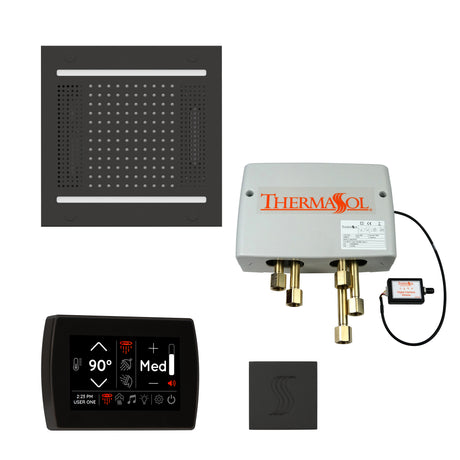 ThermaSol TWPH14SR Total Wellness Package - HydroVive 14 Rainhead + SignaTouch Wall Mount Control + Digital Shower Valve + SteamVection Square Steam Head