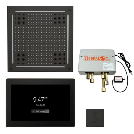 ThermaSol TWPH15US Total Wellness Package - HydroVive 18 Rainhead + ThermaTouch2 15" Control + Digital Shower Valve + SteamVection Square Steam Head