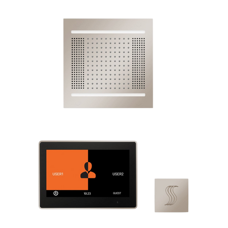 ThermaSol WH14STP10S Wellness Steam Package - HydroVive 14 Rainhead + ThermaTouch2 10" Control + SteamVection Square Steam Head