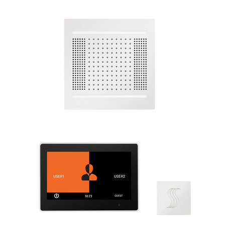 ThermaSol WH14STP10S Wellness Steam Package - HydroVive 14 Rainhead + ThermaTouch2 10" Control + SteamVection Square Steam Head